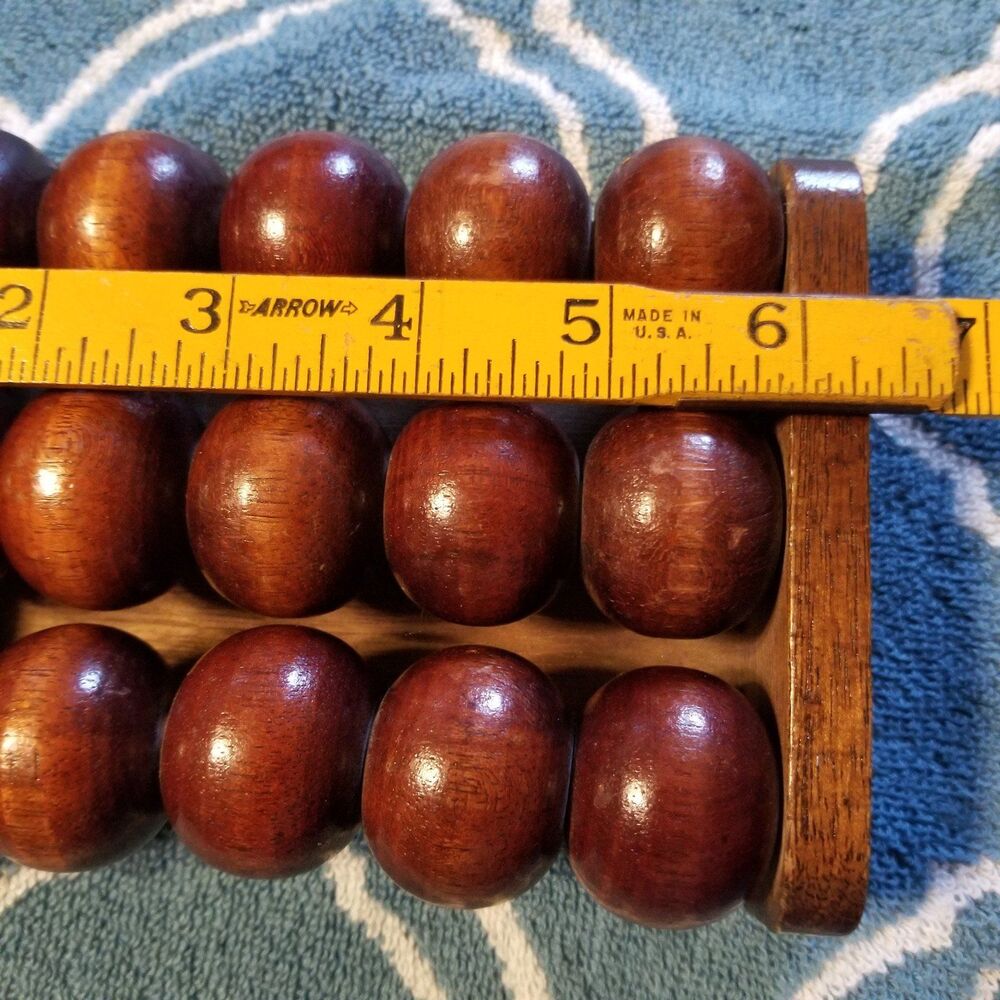 Vintage Wooden 15-Ball Roller Massager ~ Foot/Body Portable Therapy - Picture 6 of 10